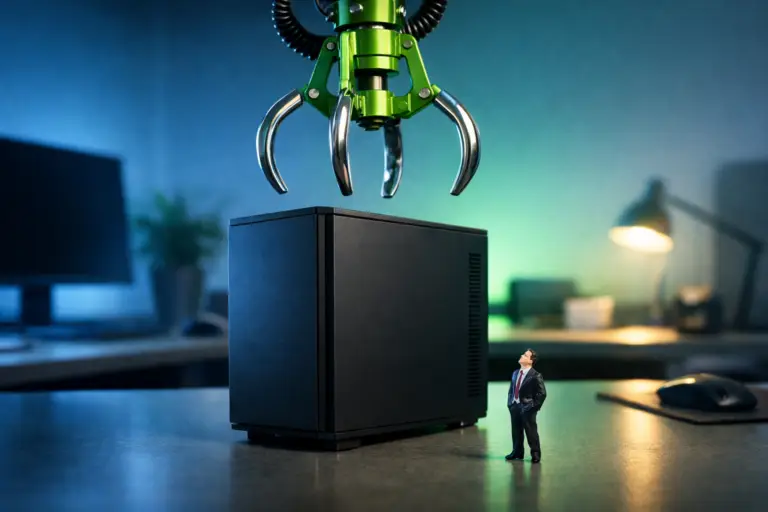 NVIDIA NemoClaw, Greifautomat und KI-Gerät